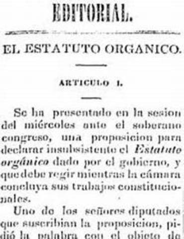 ESTATUTO ORGÁNICO PROVISIONAL.