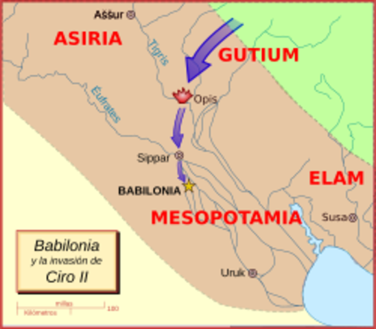 mesopotamia y persia, sumer y acad: Invasion de Gutium