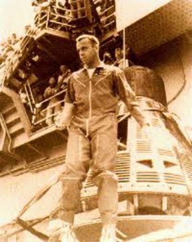 With the launch of Freedom 7, Alan Shepard becomes the first American man in space.
