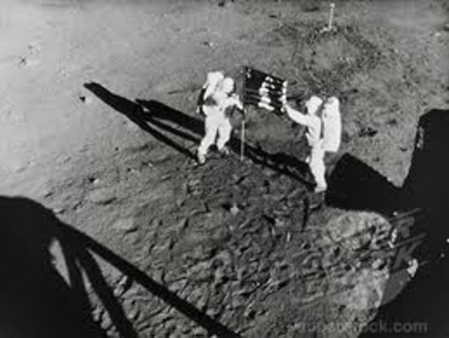 Astronauts Edwin "Buzz" Aldrin and Neil Armstrong become the first men to walk on the moon.