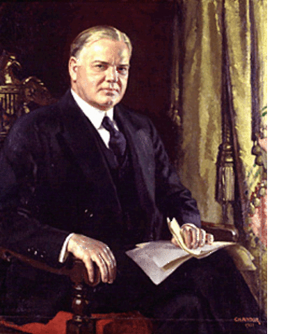 Herbert Hoover takes office