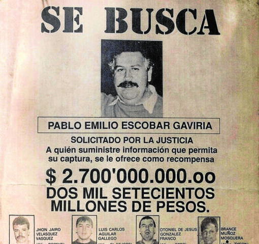 CDM; Orden de captura contra Pablo Escobar.