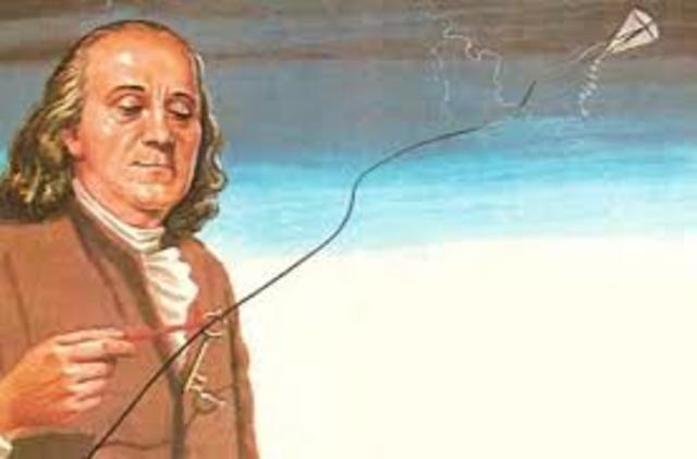 Benjamin Franklin creates Electricity