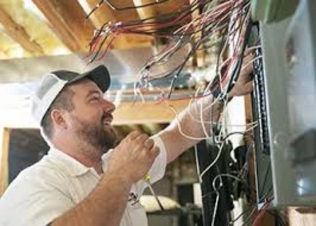 The first Electricians were hired to assist people with problems
