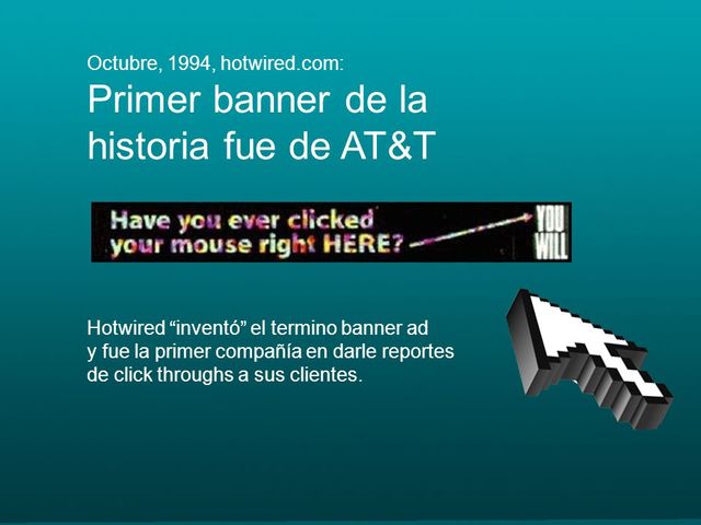 El primer banner de publicidad