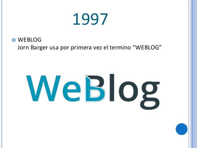 Nace el Término Weblog
