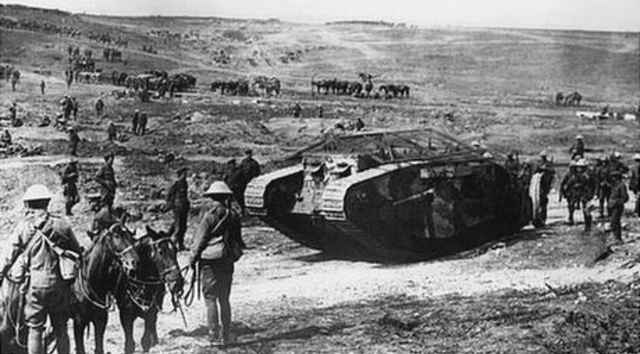 Massed tank attack at Cambrai
