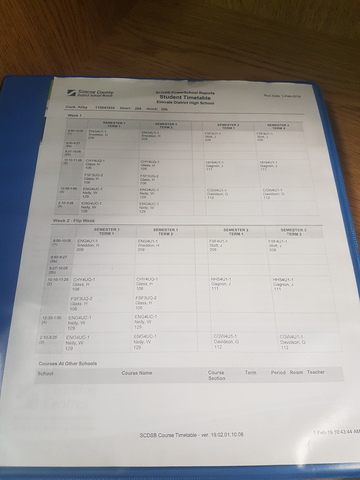 Started my last semester of high school