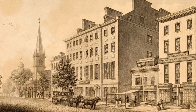 Inauguración del City Hotel en Nueva York con 70 habitaciones.