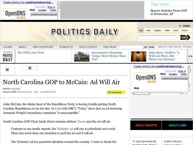 Political Blogger, AOL Political Machine