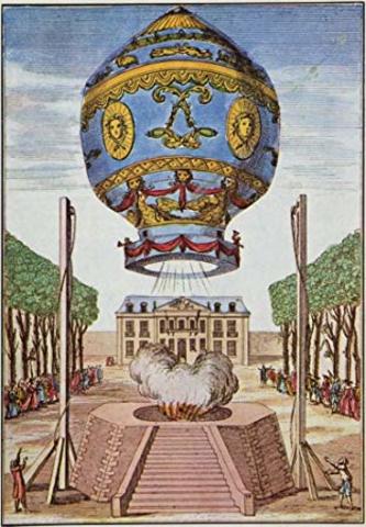 The hot air balloon and the hydrogen balloon are invented.