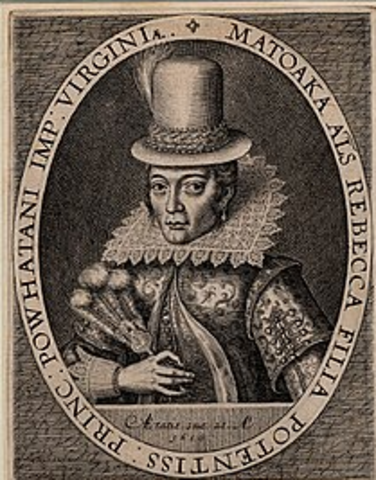 Pocahontas marries John Rolfe