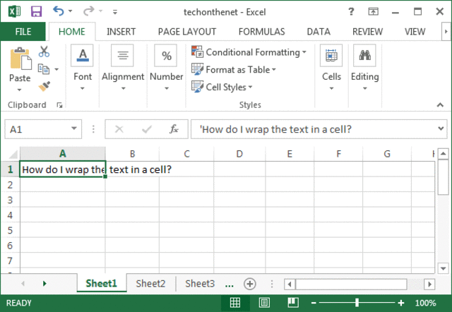 Microsoft  Excel 2013