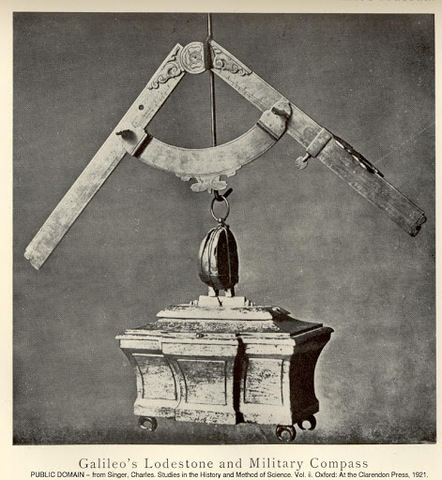 Galileo desarrolla el primer compás