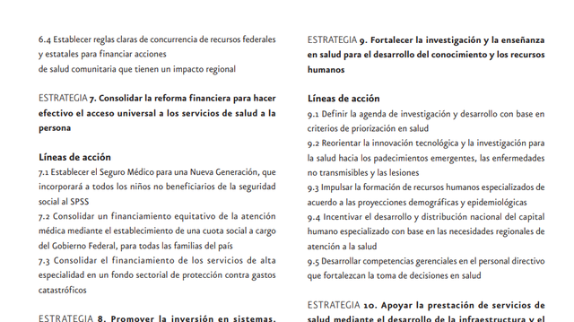 Programa Sectorial de Salud 2007-2012.