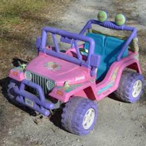 received my first barbie jeep