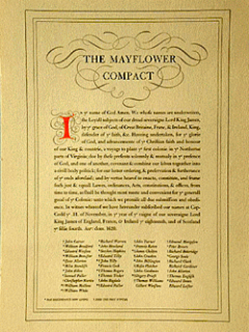 The Mayflower Compact was signed