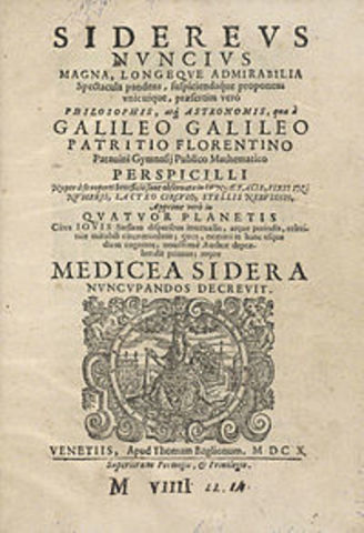 Galileo presenta su libro Siderius Nuncius