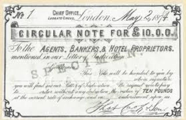 Antecesor del Traveler Check