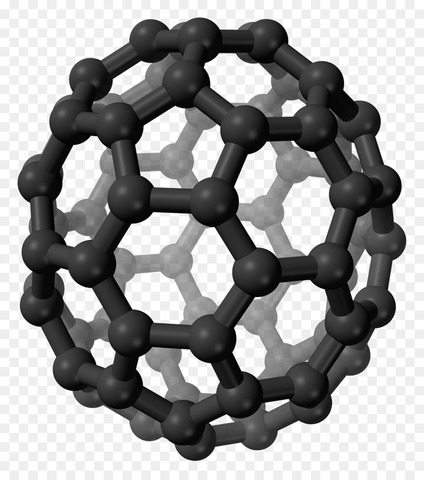 se descubre una nueva forma alotrópica del carbono la "Buckminsterfullereno o buckyball"