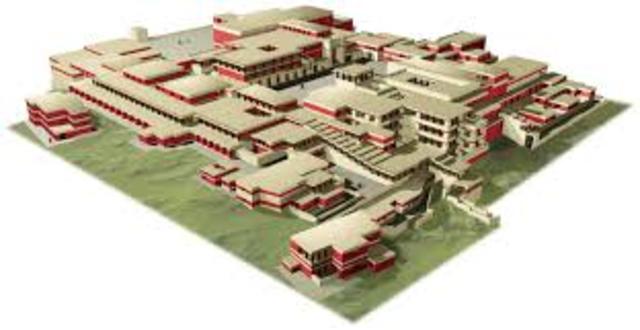 construcción del Palacio de Cnosos.