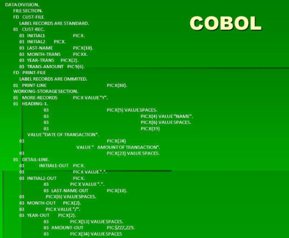 LENGUAJE DE PROGRAMACIÓN COBOL