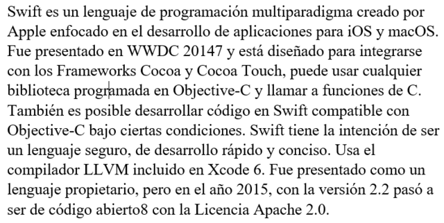 LENGUAJE DE PROGRAMACIÓN SWIFT