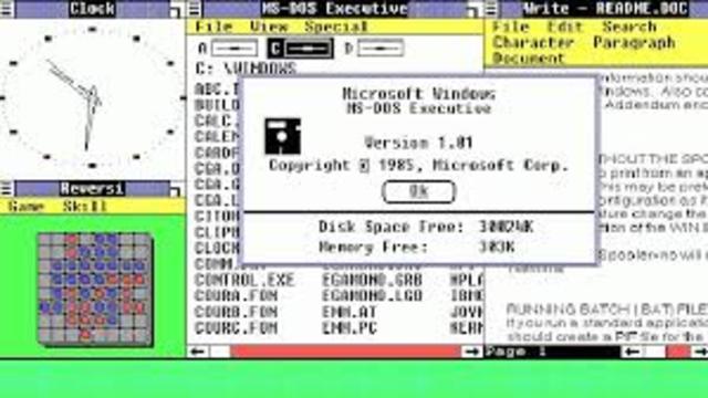 I° version de Windows