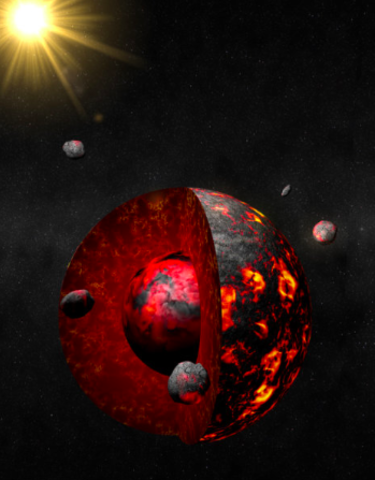 Core formation 1.5 billion years ago.