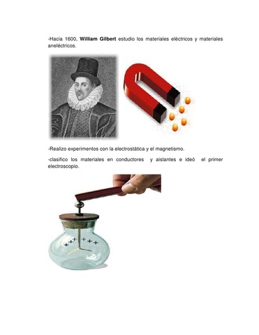 Gilbert: materiales eléctricos, analectricos