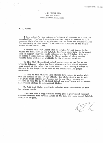 A disturbing letter without a date