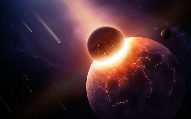 Theia's collision with Earth 4.5 Billion Years Ago