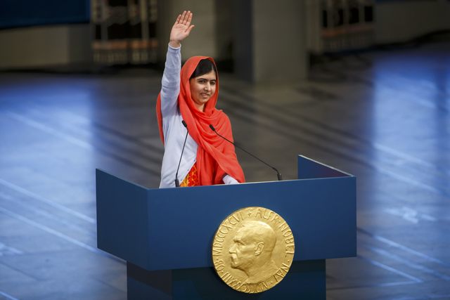 Malala Yousafzai wins Nobel Peace Prize.