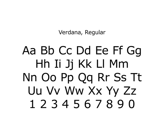 Creación de la fuente Verdana