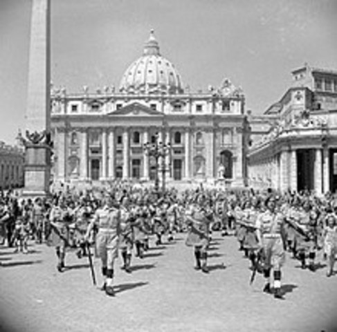 Mussolini settled the dispute between Italy and the Roman Church. The Vatican state was created