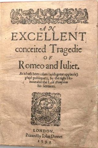 Shakespeare writes Romeo and Juliet