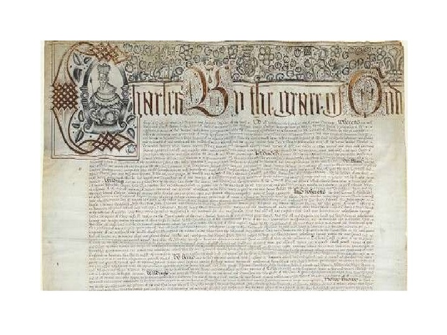 Wealthy Puritans receive a charter