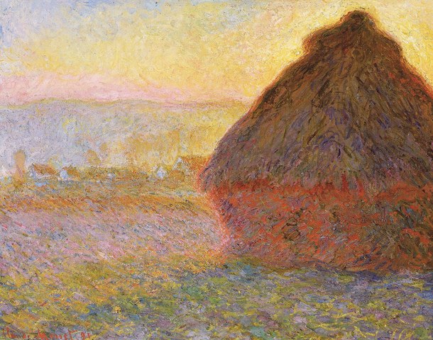Haystacks, (sunset)