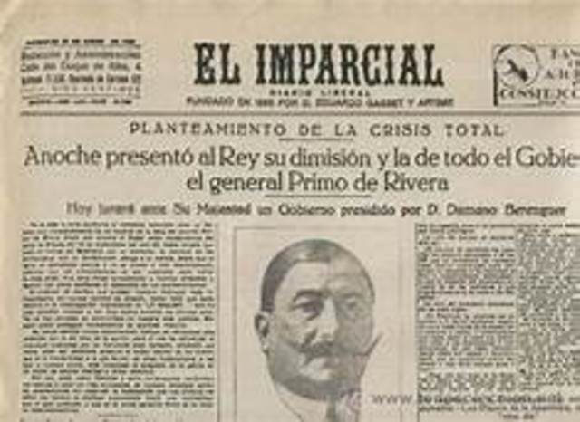 Dimisión de Primo de Rivera