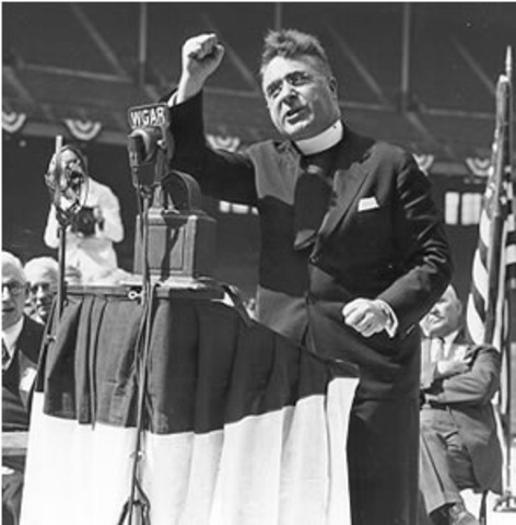 Father Coughlin attacks FDR, Jews