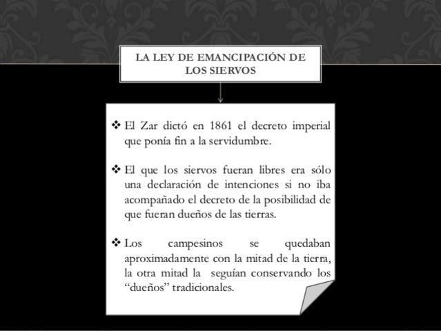 Ley de emancipación de siervos 1861