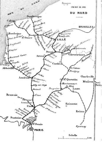 Réseau Nord en 1853