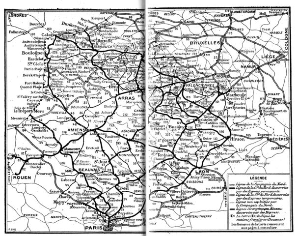 Réseau Nord en 1914
