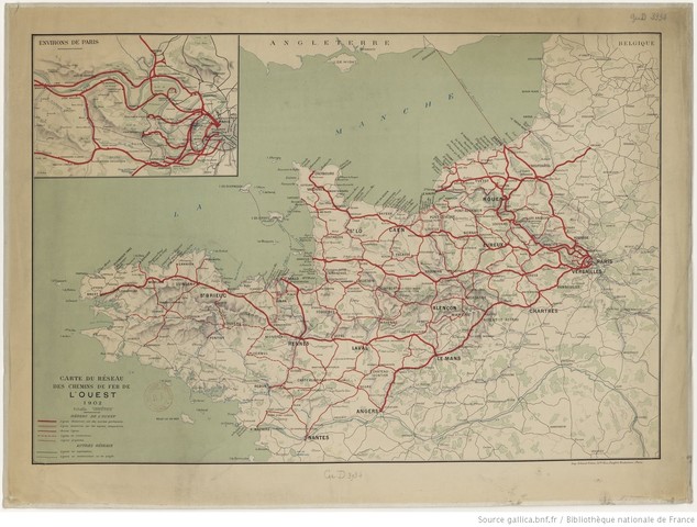 Réseau Ouest en 1902