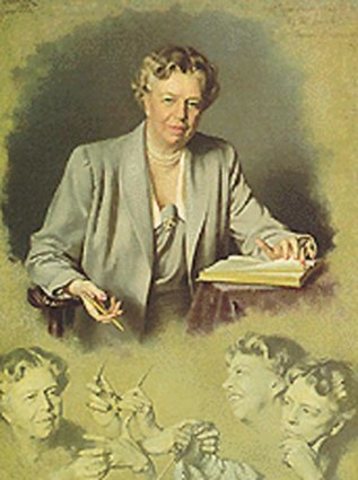 Eleanor Roosevelt preside la comisión de la ONU
