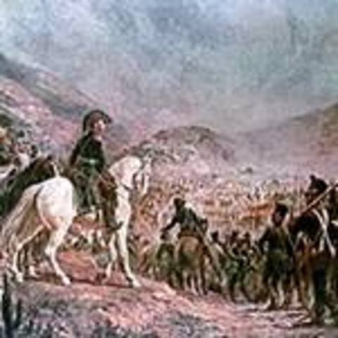 San Martin marches on Chile