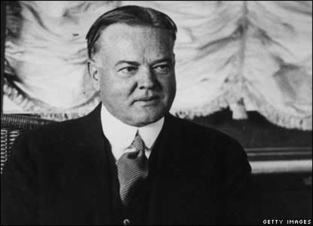 Herbert Hoover takes office