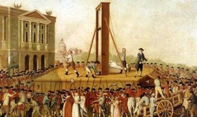 A királyt lefejezik a Place de la Révolution téren.