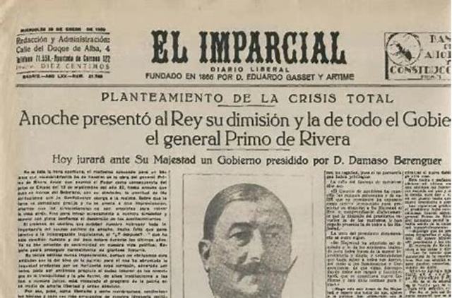 Dimisión de Primo de Rivera