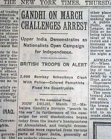 Gandhi arrested after Salt March